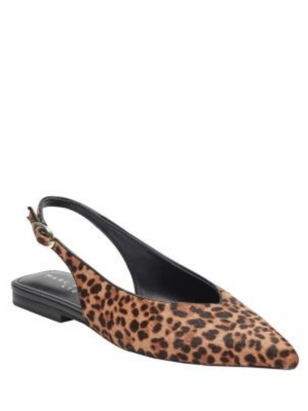 Marc Fisher LTD Gabraly Leopard Calf Hair Slingback Flats Pointed Toe 7